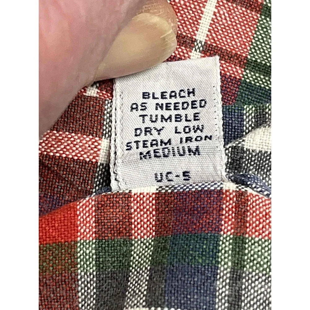 Ralph Lauren Blaire Cotton‎ Multicolor Mens Plaid L/S Button-Up Polo Shirt Large